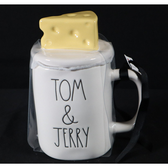 Rae Dunn Tom and Jerry Ceramic Coffee Mug with Cheese Topper - Picture 2 of 7